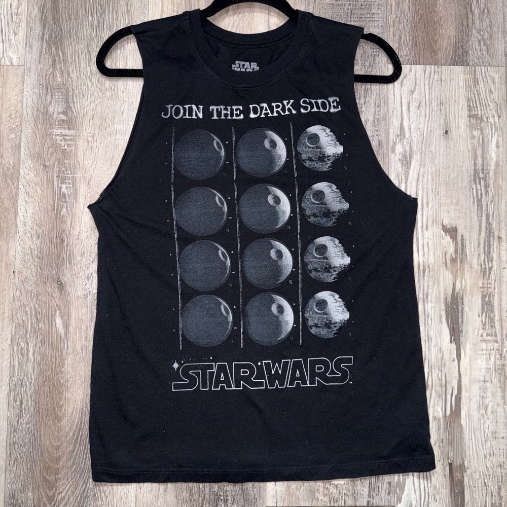 Star Wars Shirt Mens Cut Off Medium Tank Top Join The Dark Side Graphic